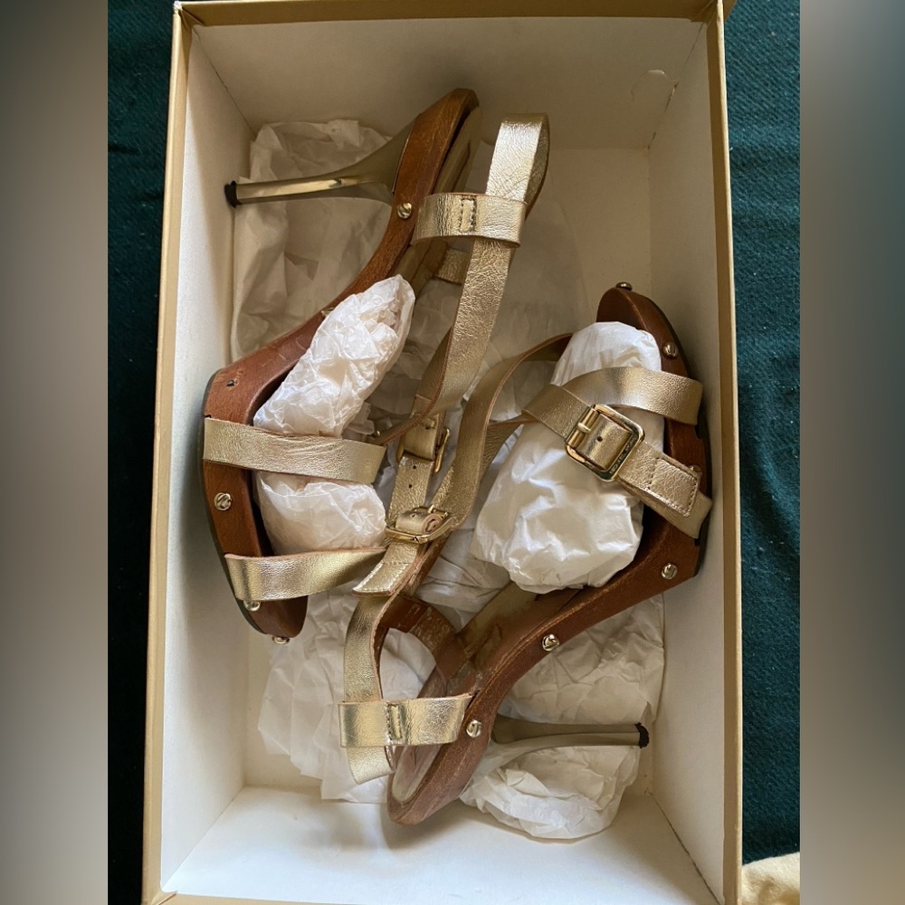 Michael Kors Gold Strappy Heels